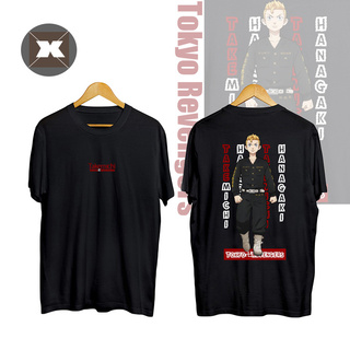 เสื้อยืดสีขาวเสื้อยืดแขนสั้นคอกลมพิมพ์ลาย Tokyo Revengers Takemichi Hanagaki แฟชั่นผู้ชายS-5XL