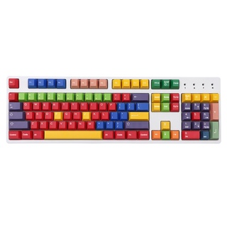 R* ชุดปุ่มกดคีย์บอร์ด 131 คีย์ PBT สีย้อม สําหรับคีย์บอร์ด