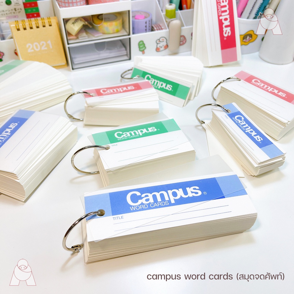 Campus Word Cards สมุดจดศัพท์ / การ์ดคำศัพท์ แบบพกพา (นำเข้าจากญี่ปุ่น) มีให้เลือก 3 ขนาด