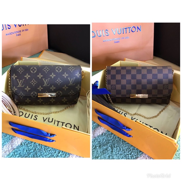 สวยที่สุด ❤️Sale2990ใบเดียว❤️🔥🔥Louis Vuitton favorite pm ✅ขนาด8 นิ้ว ✅งานออริ เกรดดีสุด ✅อุปกรณ์มีถุ