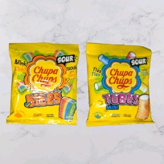 จูปาจุ๊ปส์ ซาวส์ Chupa Chups Bites Tubes Sour เยลลี่ผลไม้รวม รสเปรี้ยว 90 กรัม