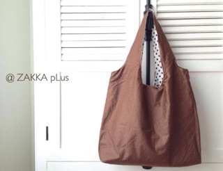 Polka Dot Cotton Bag สลับใช้ได้ 2 ด้าน