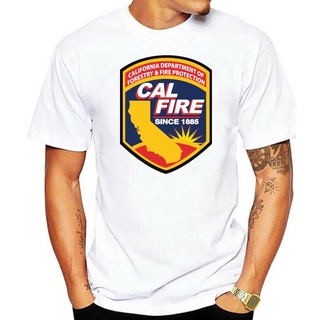 เสื้อยืดผ้าฝ้ายพรีเมี่ยม เสื้อยืด ลาย California Firefighter Fire Department Rare สําหรับผู้ชาย