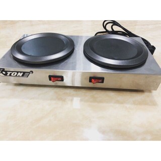 เครื่องอุ่นกาแฟ 2 ถาดเทฟลอน รุ่น TW-2 กำลังไฟ 200 วัตต์ มีสวิสต์เปิดปิดแยกอิสระทั้ง 2 ถาด