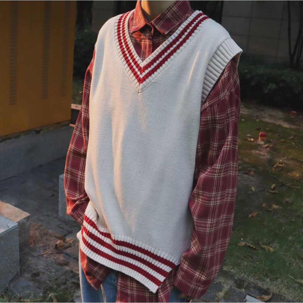 เสื้อแจ็กเก็ตกันหนาวแขนกุด ผ้าถัก สไตล์เกาหลี สําหรับเด็กผู้ชาย