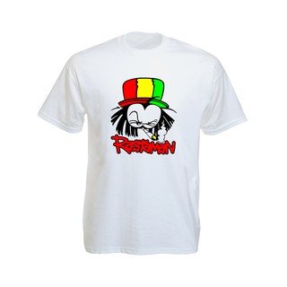 เสื้อยืดราสต้าTee-Shirt Rastaman Short Sleeves Humorous Rasta Cartoon เสื้อยืดสีขาว/สีดำ ลายการ์ตูน Rastaman ใส่หมวกราส