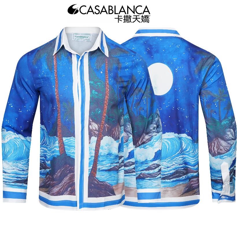 เสื้อเบลาส์ผู้ชายแขนยาว Casa Butterfly ใหม่