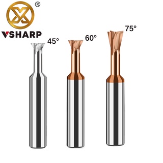 ดอกเอ็นมิลคาร์ไบด์ 45° 60° 75° ดอกกัดมิลลิ่ง เคลือบอลูมิเนียม CNC 4 ฟลุต