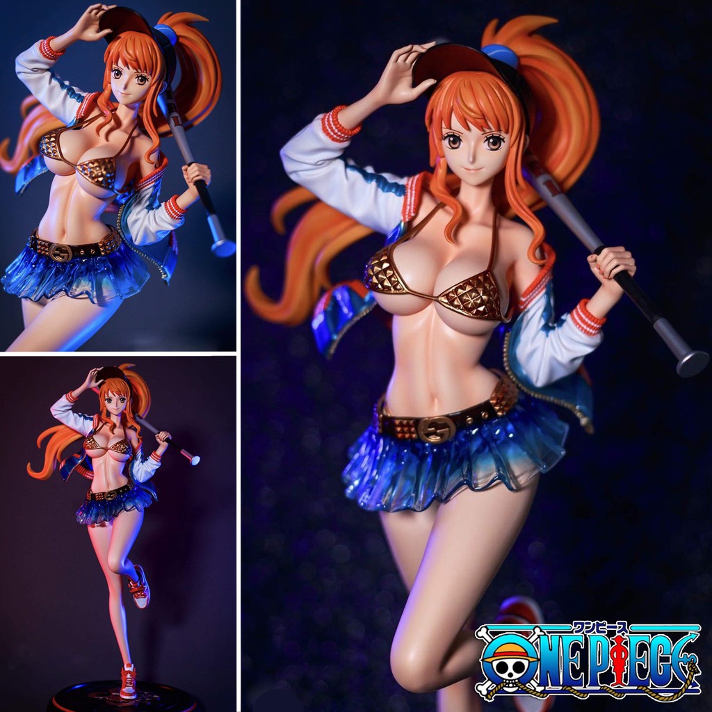 Pink Studio Figure One Piece วันพีซ เต็มพิกัดสลัดจอมลุย วันพีช O Nami นามิ 1/6 กลุ่มโจรสลัดหมวกฟาง Cast Off สูง 34 cm