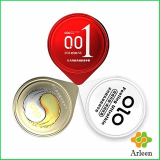 Arleen ถุงยางอนามัยบางเฉียบ 0.001 มม. Olo 001 Comdoms (1ชิ้น) สารหล่อลื่นแบบธรรมชาติ​ สัมผัสแนบสนิท