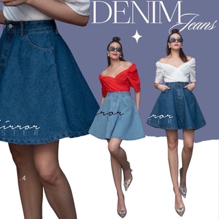 MiRRoRSiSTER’s JiLLy JeANs SKiRT #20628.4 กระโปรงยีนส์