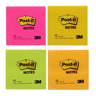 3M Post it กระดาษโน๊ตมีกาวรุ่น 654 ขนาด3x3 (100แผ่น)