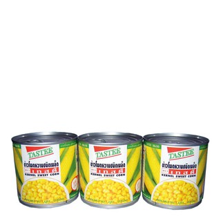 เทสตี้ ข้าวโพดหวานชนิดเมล็ด 340 กรัม x 3 กระป๋อง Tasty Sweet Corn Kernels 340 g. X 3 Cans