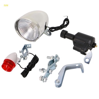 SUN Motorized Bike Bicycle Friction Dynamo Generator Head Tail Light Acessories