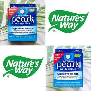 โปรไบโอติก Probiotic Pearls Acidophilus 1 Billion Cultures 30 or 90 Softgels (Natures Way®)