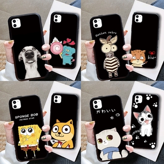 เคสโทรศัพท์มือถือ VIVO Y53 Y55 Y67 Y71 Y71i Y81 Y81i Y91 Y95 V5 V5S การ์ตูนซิลิโคนนุ่มด้านสี สีดำ 2