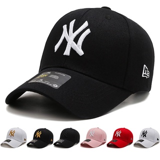 Mlb NY หมวกเบสบอล ปักลายตัวอักษร สไตล์ฮิปฮอป สําหรับผู้ชาย และผู้หญิง YBE0