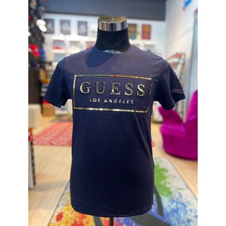 เสื้อยืดแขนสั้น พิมพ์ลาย Guess แฟชั่นฤดูใบไม้ผลิ และฤดูร้อน สําหรับผู้ชาย และผู้หญิง