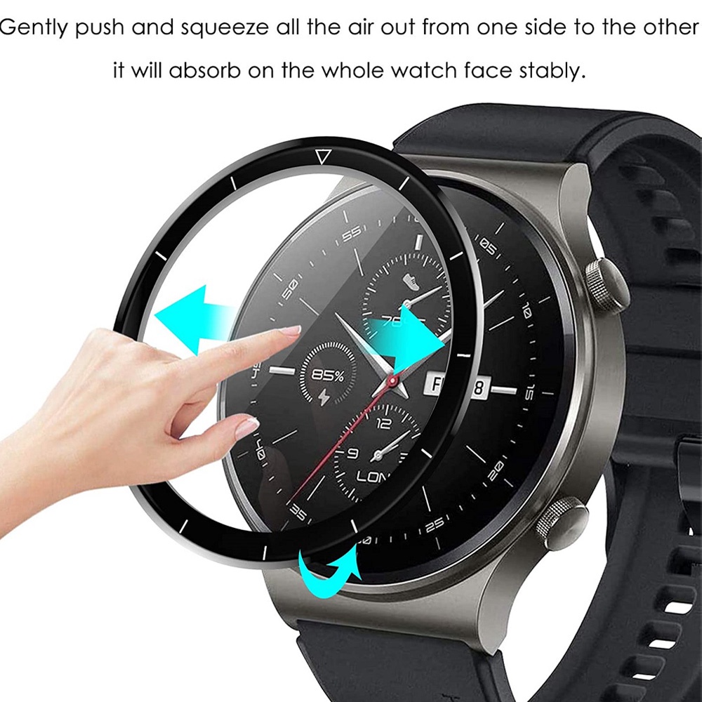 ฟิล์มกันรอยหน้าจอ ขอบโค้ง 3D สําหรับ Huawei Watch GT 3 Pro 46 มม. 43 มม. GT3 GT2 Pro GT 2 42 มม. GT 3 Runner gt2e