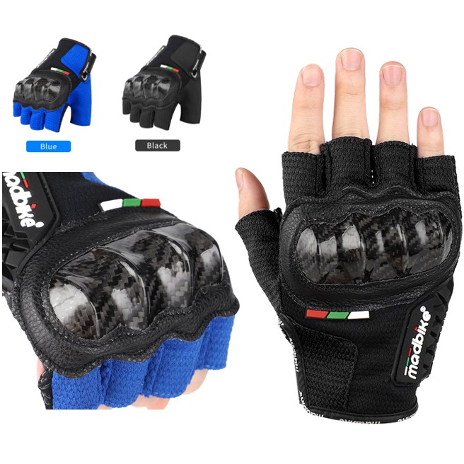 ถุงขับมือมอเตอร์ไซค์แบบครึ่งนิ้ว MADBIKE (MAD-06H) ถุงมือครึ่งนิ้ว
