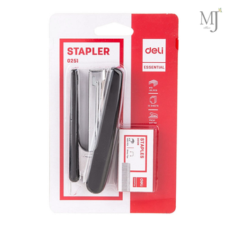 Stapler Deli 0251 ชุดเครื่องเย็บกระดาษ ที่เย็บกระดาษ พร้อมลวดเย็บ แม็ก (ราคา/ชุด)