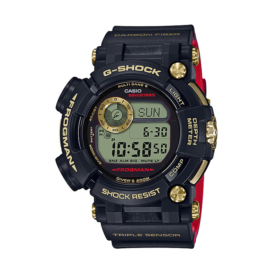 Casio G-Shock นาฬิกาข้อมือผู้ชาย สายคาร์บอนไฟเบอร์ รุ่น GWF-D1035B-1 GOLD TORNADO LIMITED EDITION - สีดำทอง