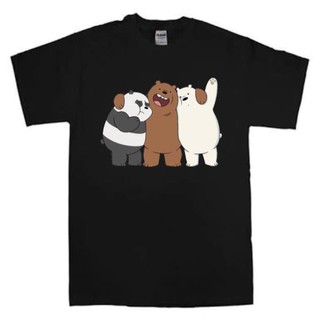 Combed 30 Sale เสื้อผ้าลายหมี We Bare Bears Happy Plain