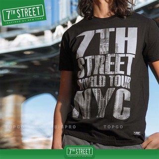 7th Street เสื้อยืด แนวสตรีท รุ่น World Tour NYC (ดำ) NNC002 ของแท้