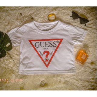 พร้อมส่ง​‼️​Crop​ เสื้อยืด​ Guess​ ผ้าดีเกินราคา​ น่ารักมากกก