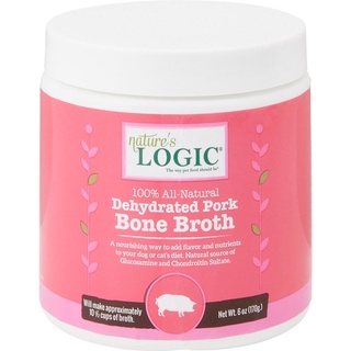 อาหารเสริมรสชาติสุนัขและแมว Nature’s Logic Dehydrated Pork Bone Broth ขนาด 170 g (Best by 26 Oct 2023)