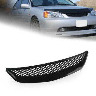 กระจังหน้ารถยนต์ ABS สีดําเงา สําหรับ Honda Civic JDM Type R 2001-2003 dinghingxi1