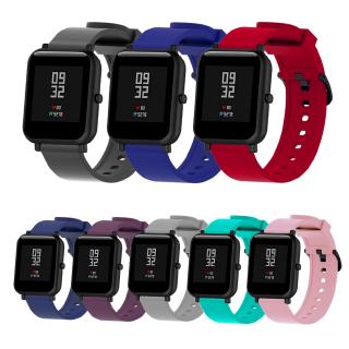 สายนาฬิกาข้อมือซิลิโคน 20 มม. สำหรับ Amazfit Huami Amazfit bip Bit Pace Lite Youth