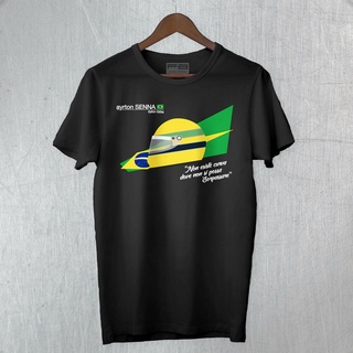 เสื้อยืดวินเทจเสื้อยืดคอกลม พิมพ์ลาย Senna Ayrton Legend Driver f1 Champion Memory Brasil xs-3xl ของขวัญวันเกิด สําหรับผ