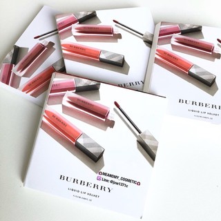 Burberry Lip Velvet ขนาดทดลอง 4 สี 0.2 G + พู่กันทาปาก