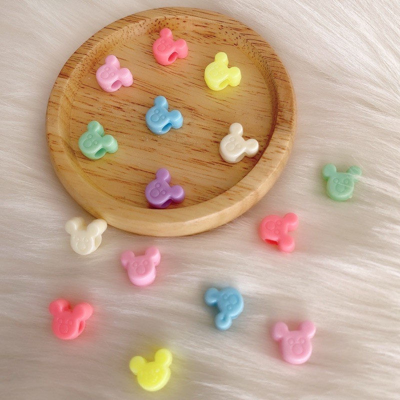 ลูกปัด ตกแต่ง หัวมิกกี้เม้าส์ diy 44 ชิ้น