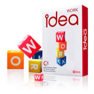 กระดาษถ่ายเอกสาร A4 80 แกรม Idea Work(500แผ่น/1รีม) ราคาขายต่อกล่อง(5รีม)