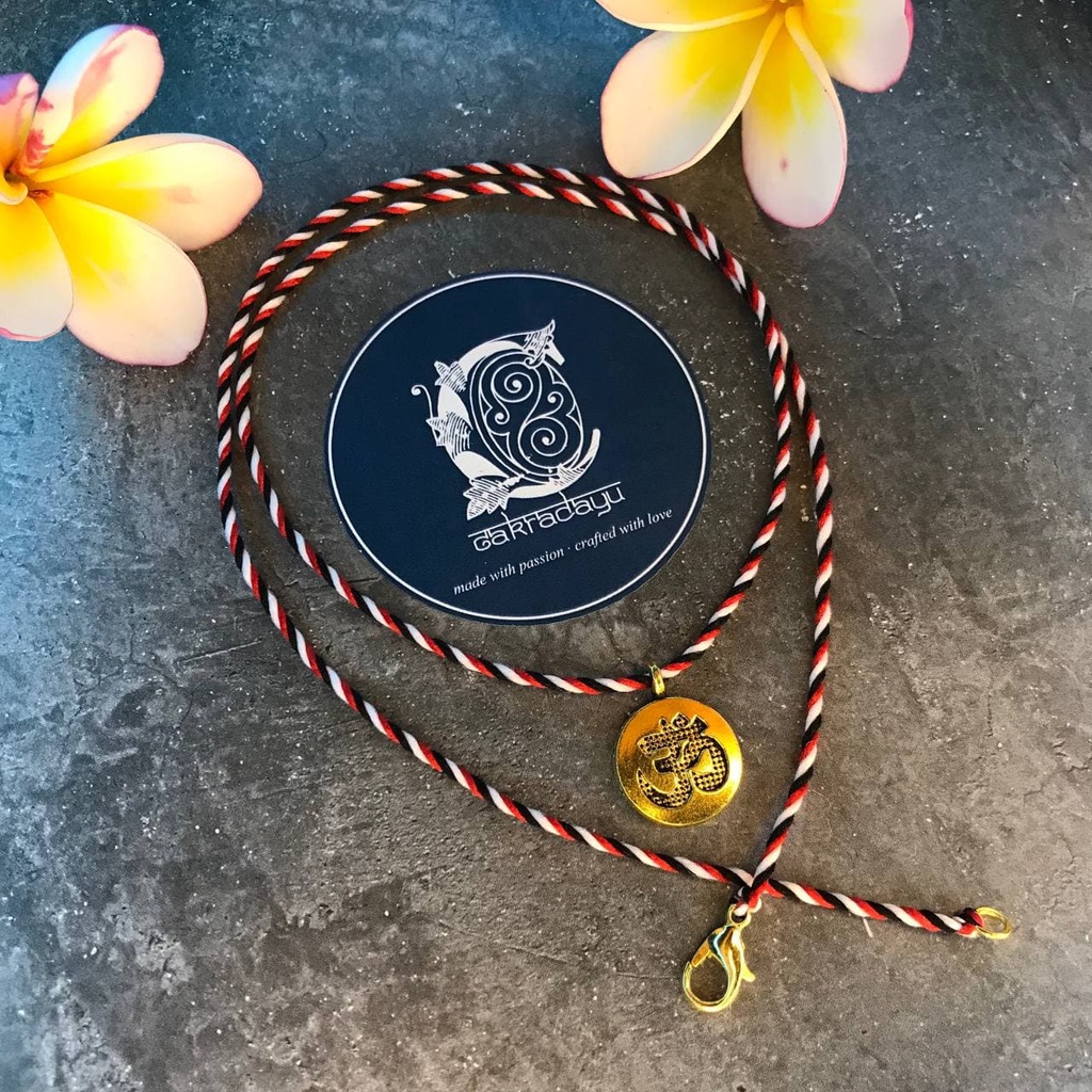 CAKRADAYU Original Balinese Gold Ongkara Omkara จี้วันดาตูสร้อยคอ