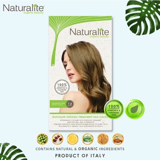 Naturalite ผลิตภัณฑ์เปลี่ยนสีผม ออร์แกนิค 7.3 โกลเด้น บลอนด์ Organic Permanent 7.3 Golden Blond Hair Colour (110ml)