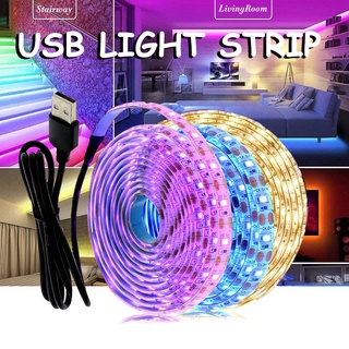 Usb สายไฟ Led SMD 2835 DC5V แบบยืดหยุ่น Rgb 0.5 เมตร 1 เมตร 2 เมตร 3 เมตรสําหรับตกแต่งทีวี