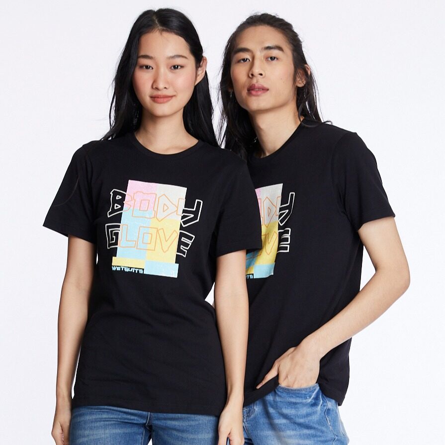 ✥┋BODY GLOVE Unisex Graphic Tee T-Shirt เสื้อยืด สีดำ-01TEE