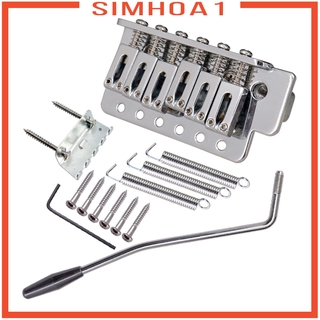 ( Simhoa1 ) 1 ชุดอุปกรณ์เสริมสะพานล็อคลูกคอ Single Locking Tremolo Bridge พร้อมบาร์ซ้ายสําหรับกีตาร์มือซ้าย 6 สาย