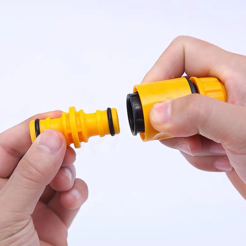 ข้อต่อเชื่อมสายยาง ข้อต่อสวมเร็วตัวผู้ ข้อต่อสวมเร็ว ข้อต่อสองทาง เพิ่มความยาวสายยางขนาดขนาด 1/2 นิ้