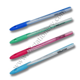 ปากกาลูกลื่น flexoffice FO-027 น้ำเงิน คละสี