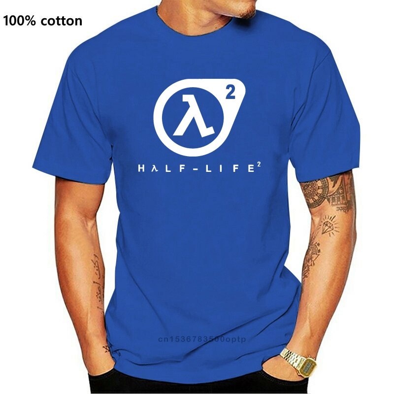 ขายดี!ขายดี เสื้อยืดแขนสั้นลําลอง พิมพ์ลายโลโก้ Half Life 2 สีดํา สําหรับผู้ชาย S-3 HCdepf85ELjpij40S-5XL