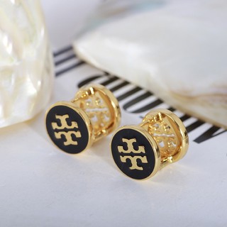 พร้อมส่ง‼️ต่างหู🇺🇸Tory Burch TB enamel classic inlaid logo ใส่ได้ทั้งสองด้านคุ้มค่ามาก❤️ ซื้อคู่เดียวเหมือนได้สองคู่🎁🎁