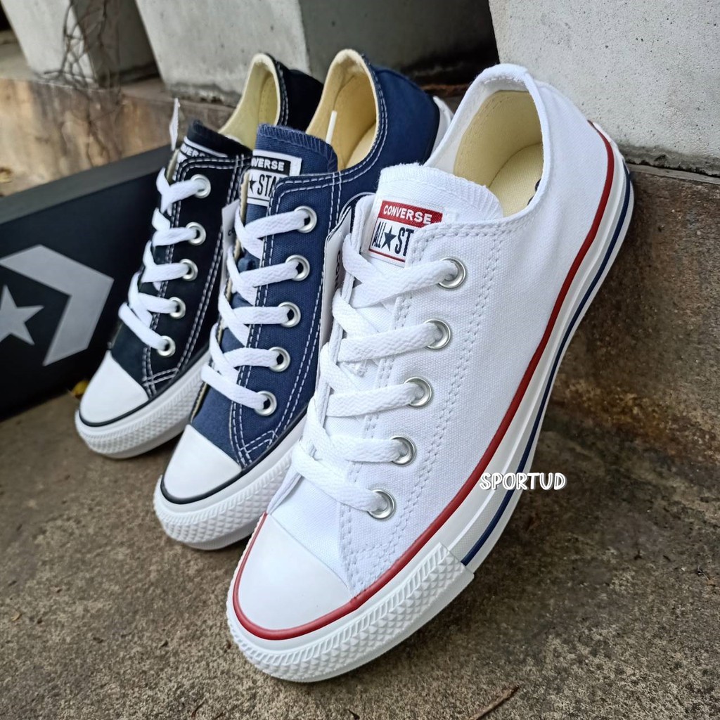 ลิขสิทธิ์แท้ 100% รองเท้าผ้าใบ CONVERSE รุ่น ALL STAR OX รหัส M7652CWW สีขาว / M9166CBK สีดำ / M9697CN สีกรม