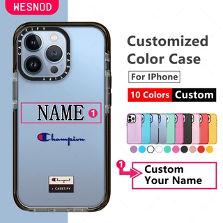 [Customized Name] เคสโทรศัพท์มือถือแบบนิ่ม Tpu ใส กันกระแทก ลายแบรนด์แฟชั่น สําหรับ Iphone 11 X Xs Xr 7 8 Plus 13 Pro Max 12 Mini Caseยี่ห้อtifyใสขอบเรียบโทรศัพท์มือถือฝาปิด