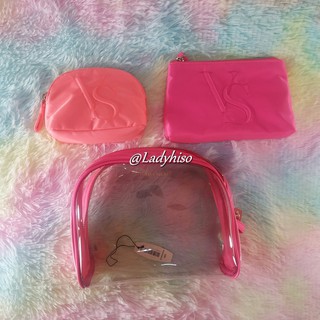 💕Victorias Secret💕ของแท้💯% MAKEUP BAG TRIO make-up pouch trio Victorias Secret