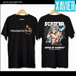 เสื้อยืดผ้าฝ้ายพิมพ์ลายคลาสสิก เสื้อยืดแขนสั้น พิมพ์ลายเกม Slot Zeus Scatter สไตล์อินโดนีเซีย โอเวอร์ไซซ์ สําหรับผู้ชาย