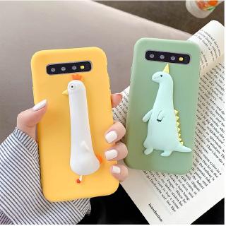 Samsung S10 S10E S9 S8 S7edge S7 S6 Edge S10+ S9+ S8+ Silikon Cartoon Dinosaur Soft Phone Case